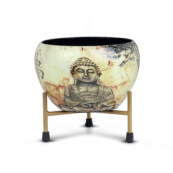 Round Shape Royal Fancy Design Matki with Iron Stand