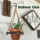 Metal Hanging Hooks, Holder for Indoor Outdoor Planters - Black - Pack of 2 (Wall mounting - 2)