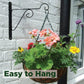 Metal Hanging Hooks, Holder for Indoor Outdoor Planters - Black - Pack of 2 (Wall mounting - 2)
