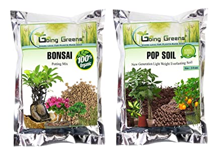 Combo of 2 - Bonsai Potting Soil Mix & Pop Soil