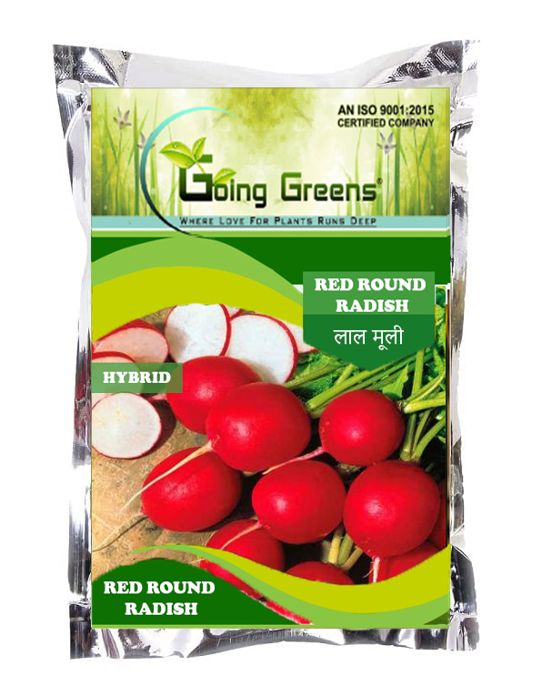 Hybrid Red Round Radish Seeds – Going Greens