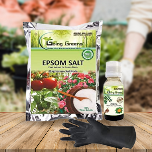 Combo of 3 -  Epsom Salt, Arishtha Neem Oil & Black Hand Gloves