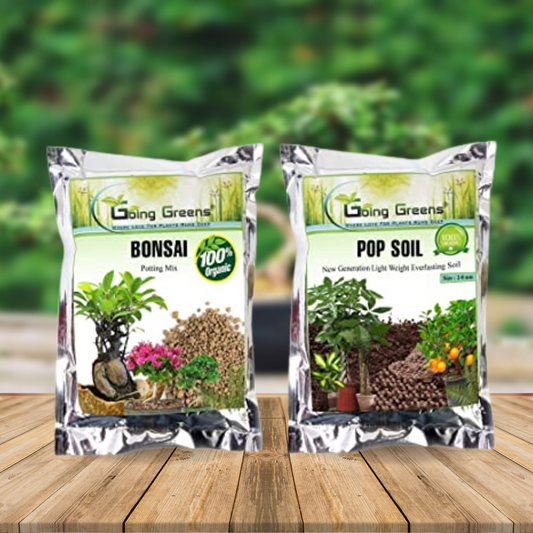 Combo of 2 - Bonsai Potting Soil Mix & Pop Soil