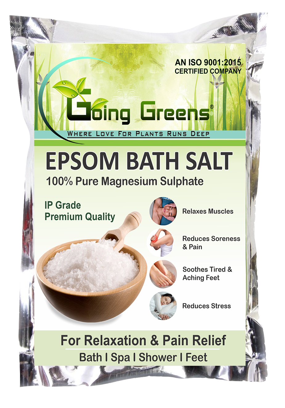 Epsom Salt (Magnesium Sulphate) for Muscle Relaxation & Relief, Relives Aches & Pain